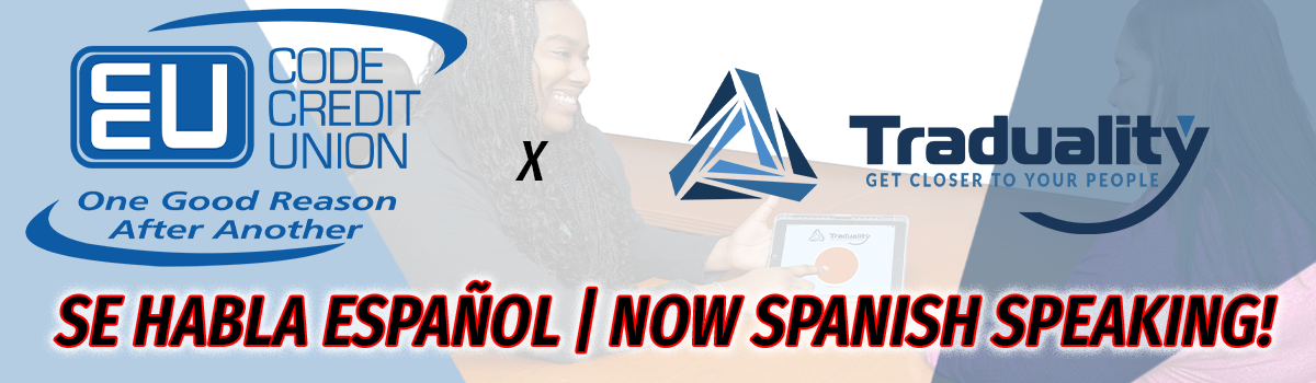 logos for CODE Credit Union and Traduality to announce partnership