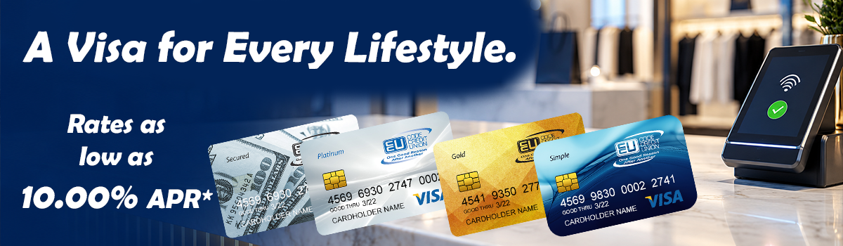 a visa for every lifestyle. rates as low as 10% APR*
